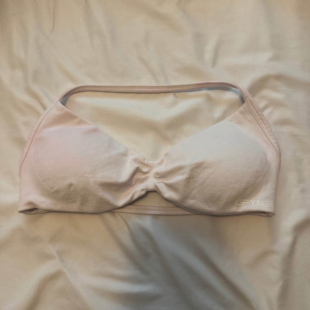 Alphalete Pink Bandeau Bra Dfyne sports bra